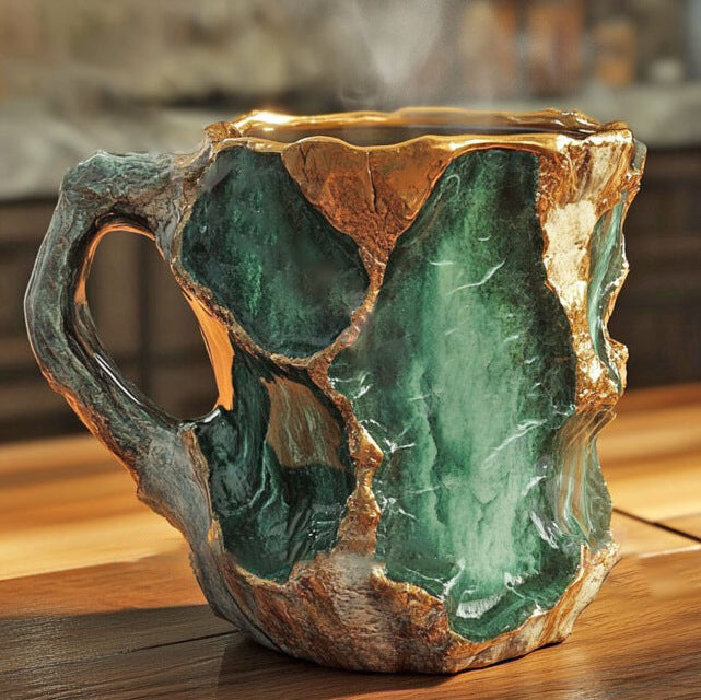 Carvallo GlaceCup | Ręcznie robiony &amp; Kryształ mineralny | Izolujący &amp; Odporny na mikrofalówki | 350–450 ml