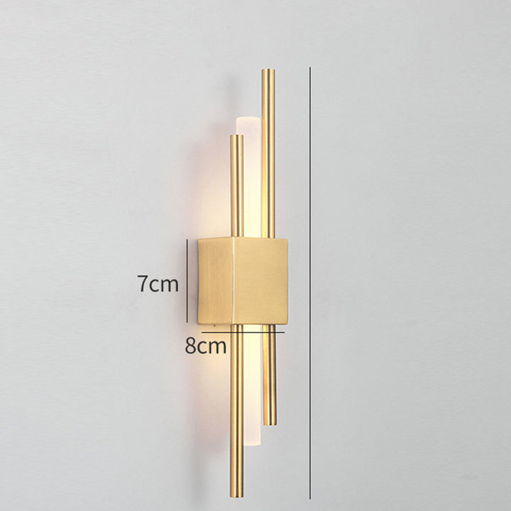Stylowa Lampa Ścienna | 19.7″ | Żelazo Akryl | Lampa Ścienna LED | Przełącznik 3‑Kolorowy | Brick by Brick