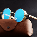 Metalowe okulary przeciwsłoneczne w stylu steampunk