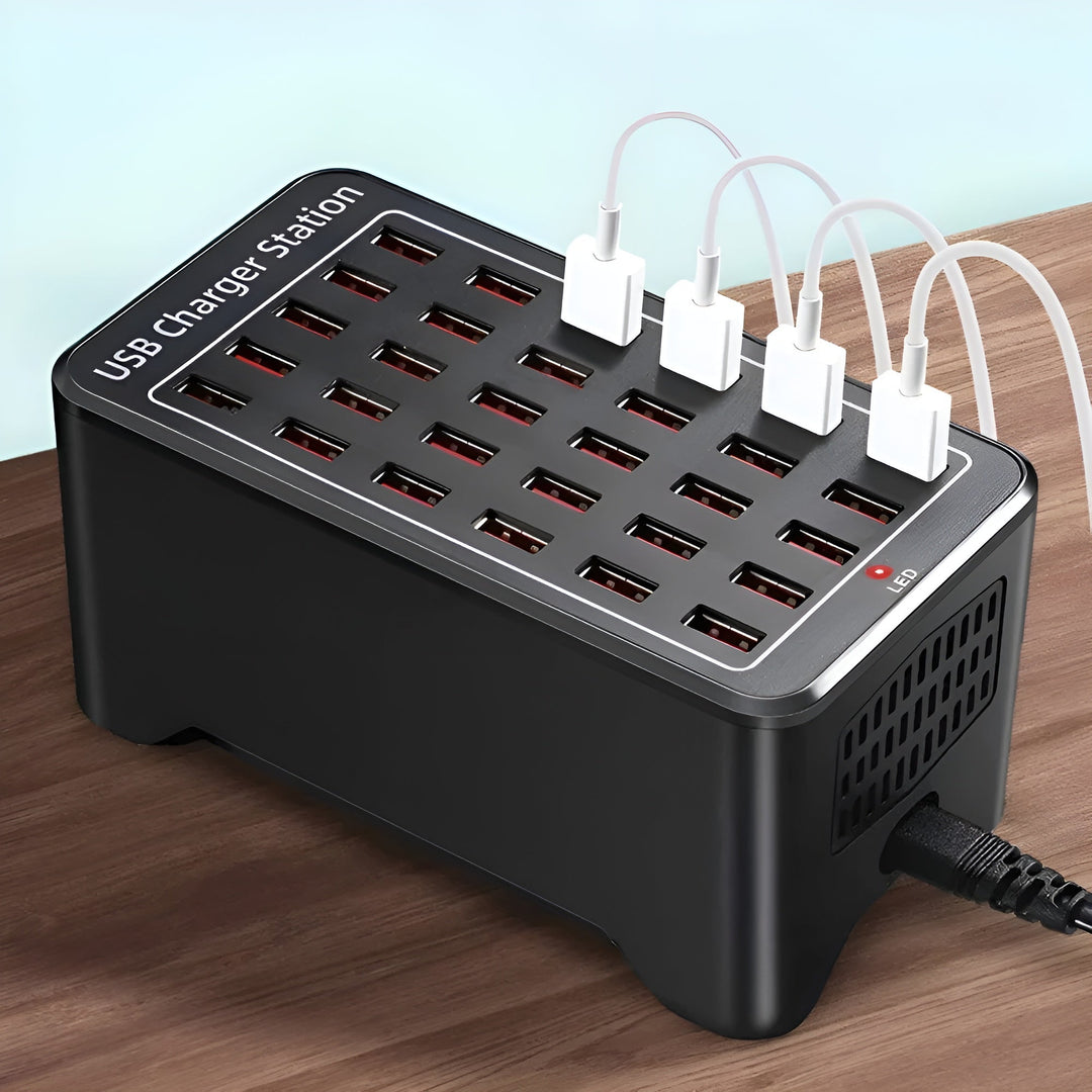 Multi-USB Stacja Ładowania – 30 portów | Szybkie i jednoczesne ładowanie wielu urządzeń