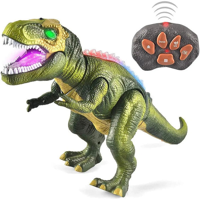 Zdalnie Sterowany T-Rex Dinozaur z LED Światłem, Chodzący i Ryczący Realistyczny Dinozaur Zabawka