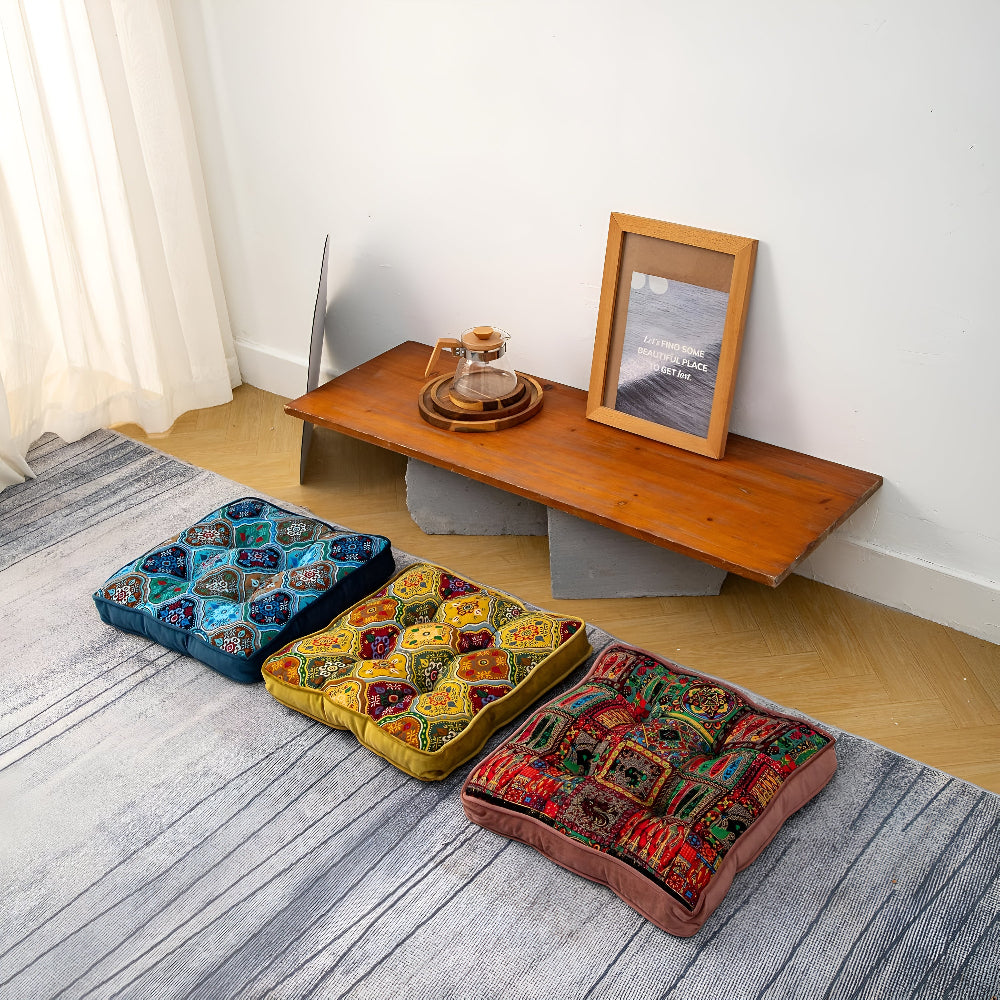 Marokańska poduszka z wiązaniem – Boho-Chic Komfort