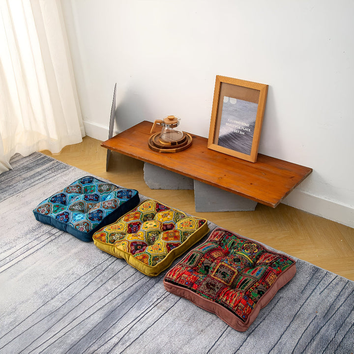 Marokańska poduszka z wiązaniem – Boho-Chic Komfort