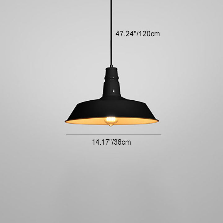 Nowoczesna industrialna lampa sufitowa z okrągłego żelaza