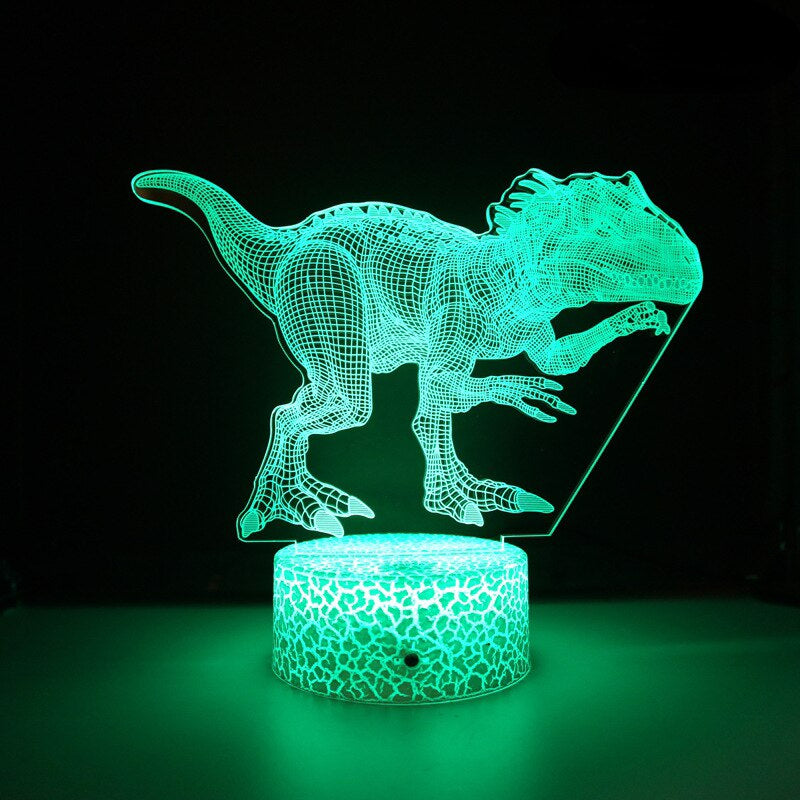 3D LED Lampa Dinozaur