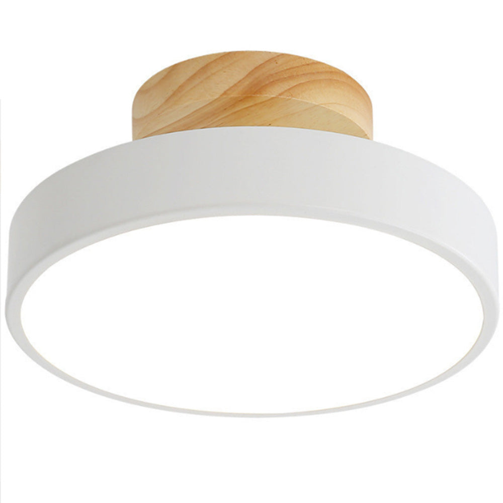 Lampa sufitowa LED z drewna
