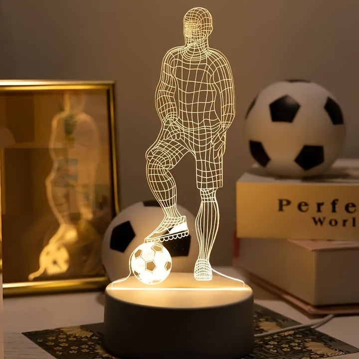 Lampa 3D Piłkarza – Dla Sportowej Atmosfery