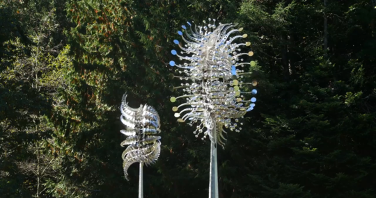LuxRoyale Nowa Anty-Rdza Magiczna Metalowa Wiatrowskaz Kinetyczny