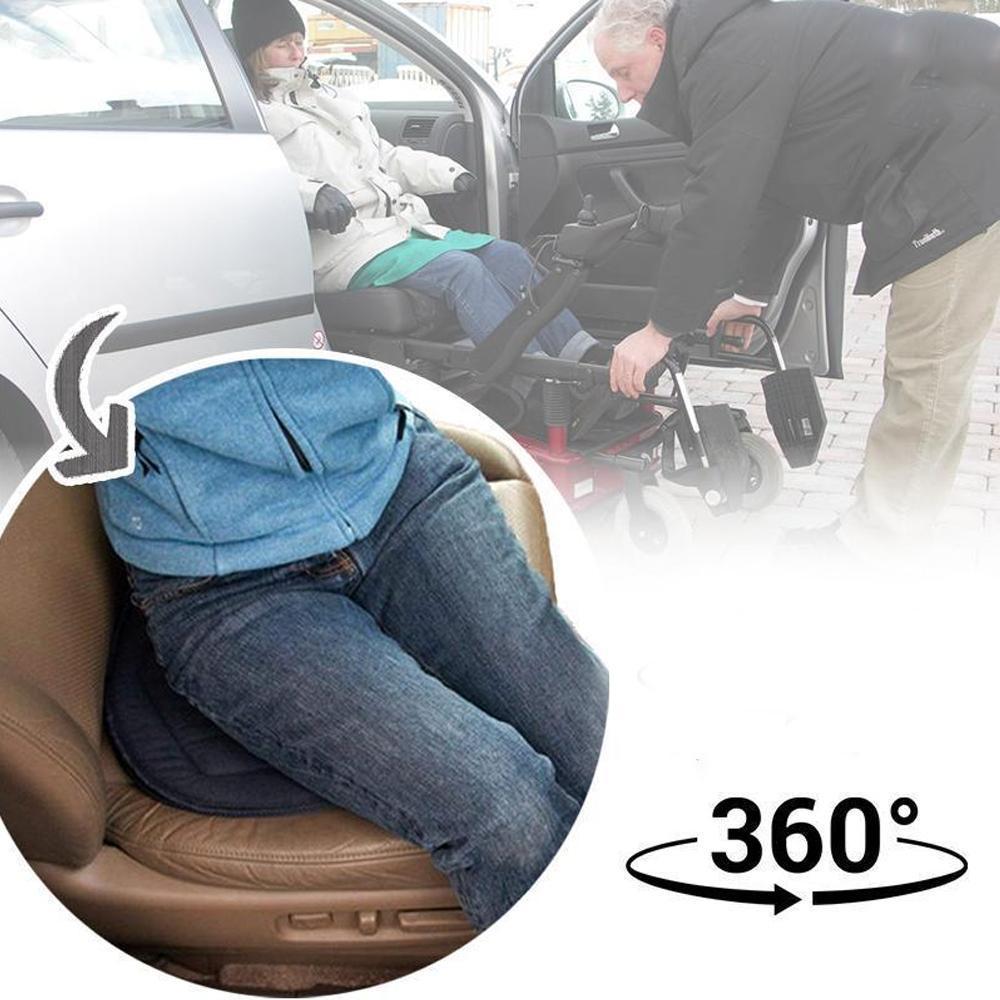 Carvallo 360° Obracająca się Poduszka Siedząca | Ergonomiczna &amp; Antypoślizgowa | Do Samochodu, Biura i Domu | Wspierająca Kręgosłup &amp; Wygodna