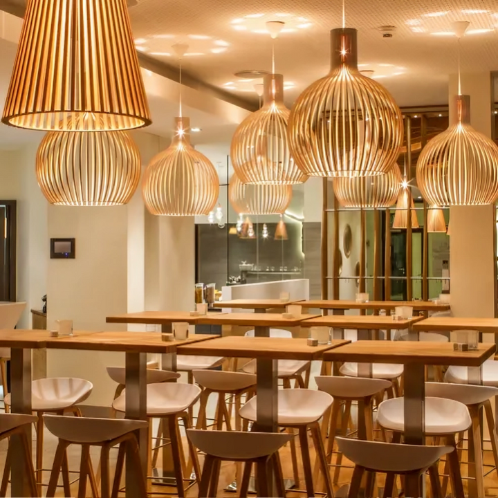 Lampa Wisząca Bambus Naturalna Oprawa Sufitowa