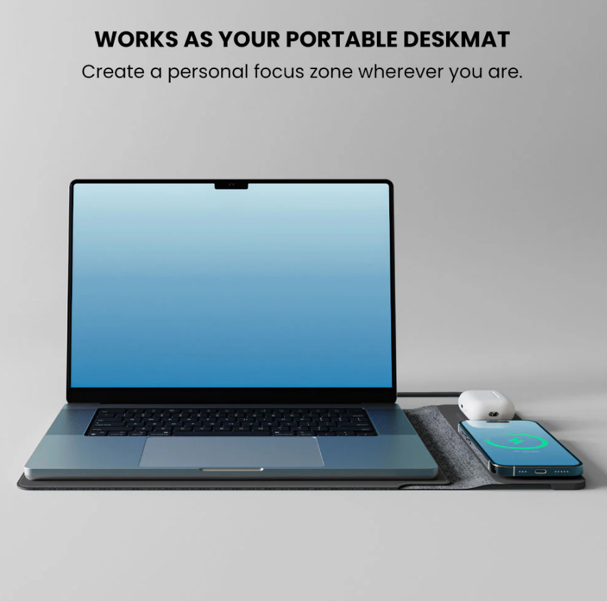 NEXA 4-w-1 Etui na laptopa z bezprzewodowym ładowaniem