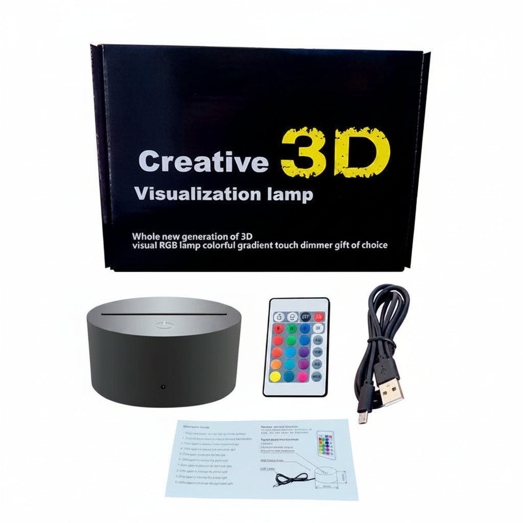 Piłka Nożna 3D Iluzja LED-Lampa - Nocna Lampa - Zasilana przez USB