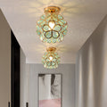 Elegancka Kwiatowa Lampa Szklana na Sufit