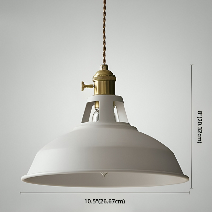 Przemysłowa mosiężna lampa wisząca z niebieskim kloszem