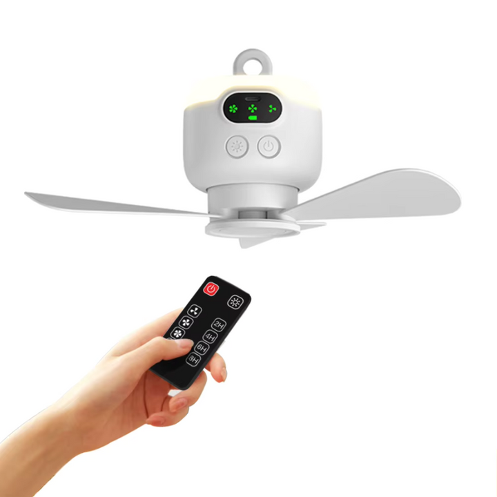 AirHalo – Przenośny wentylator sufitowy z możliwością ładowania