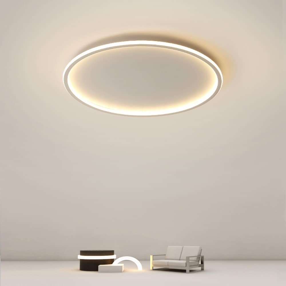 Ultra-cienka nowoczesna lampa sufitowa | LED do niskich sufitów | Okrągła i ściemniana