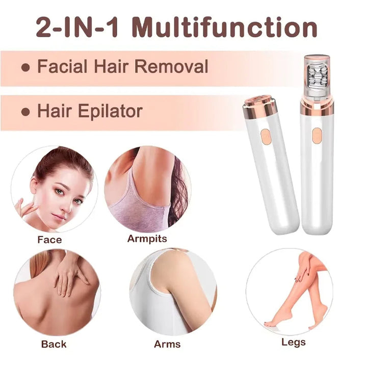 2 w 1 Usuwanie Włosów z Twarzy i Epilator dla Kobiet