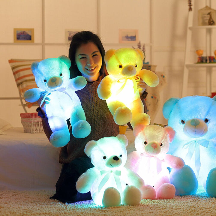LED świecący migający miś pluszowy uroczy przytulny