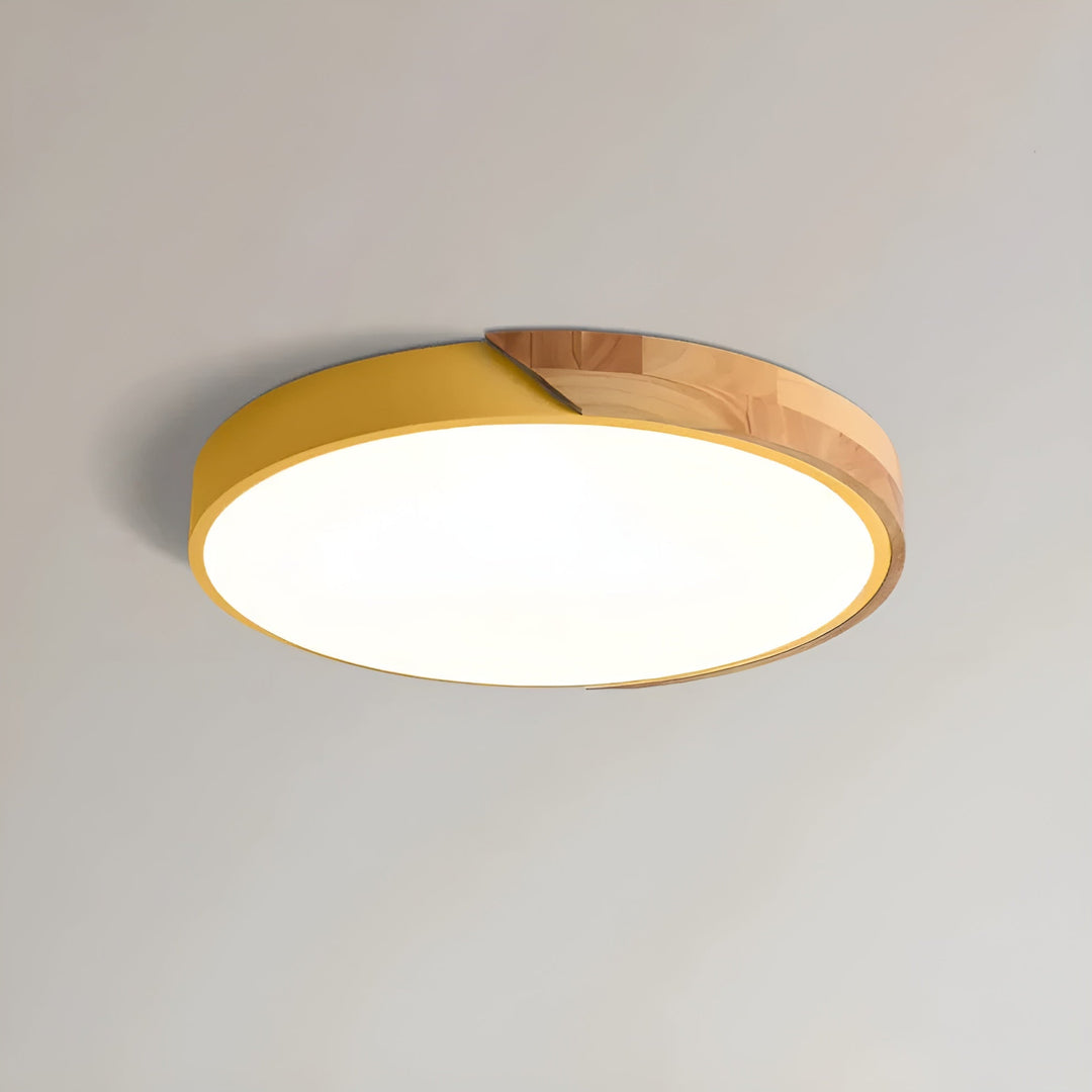 Lampa sufitowa LED z drewna – Skandynawski design | Ciepłe światło do salonu