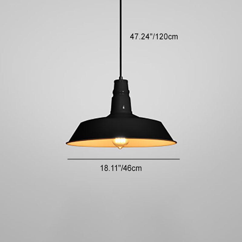 Nowoczesna industrialna lampa sufitowa z okrągłego żelaza