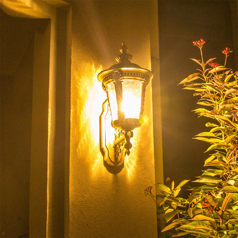 Zewnętrzna Lampa Ścienna Vintage ze Szkła