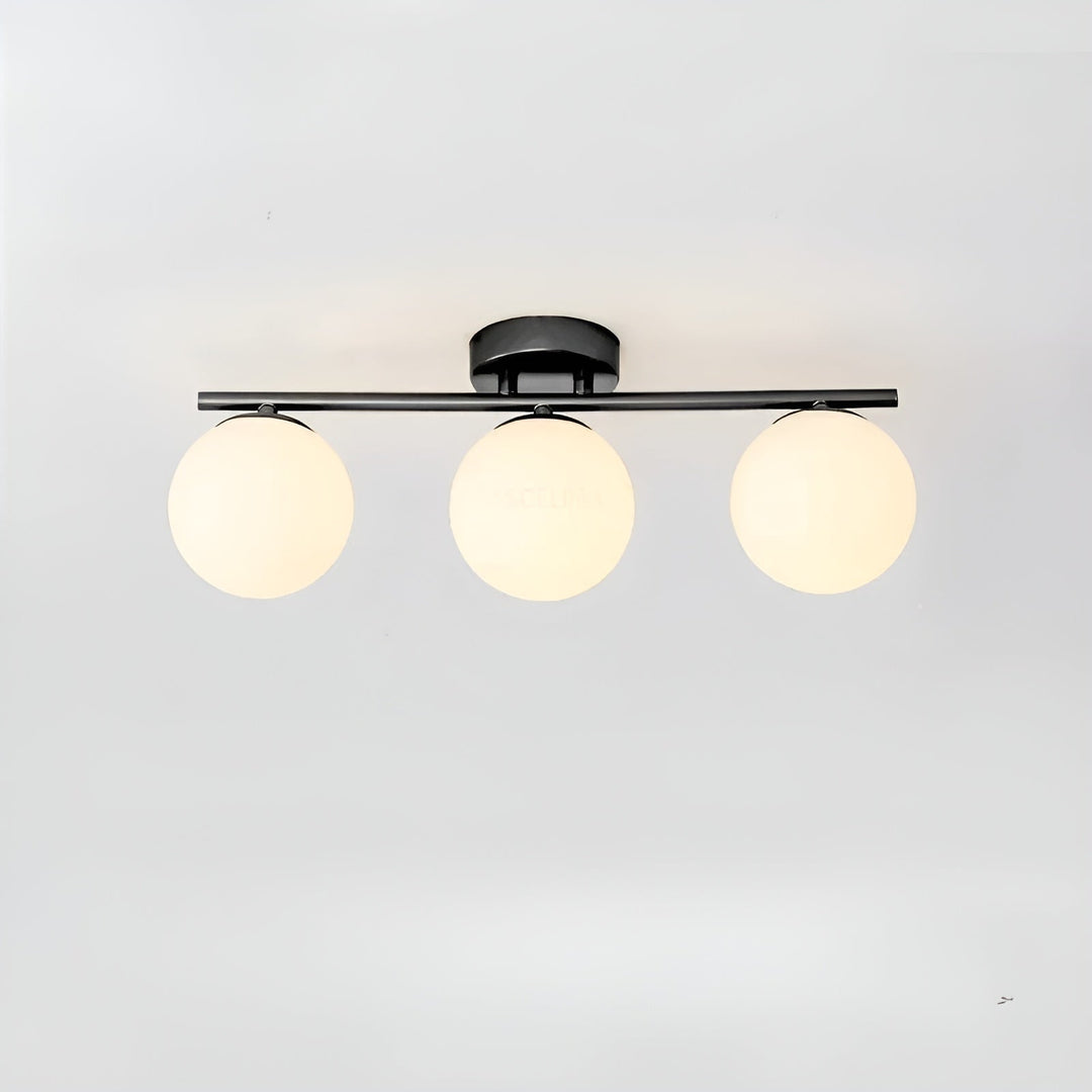 Lampa sufitowa LED i szkło – Skandynawski design | Do salonu i sypialni
