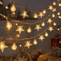 1,5-3m Jultema LED-strängljus, Ljusslinga för Julen - Śnieżynki, Renifery, Gwiazda, Choinka
