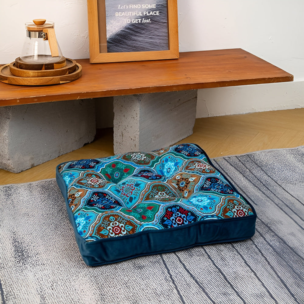 Marokańska poduszka z wiązaniem – Boho-Chic Komfort