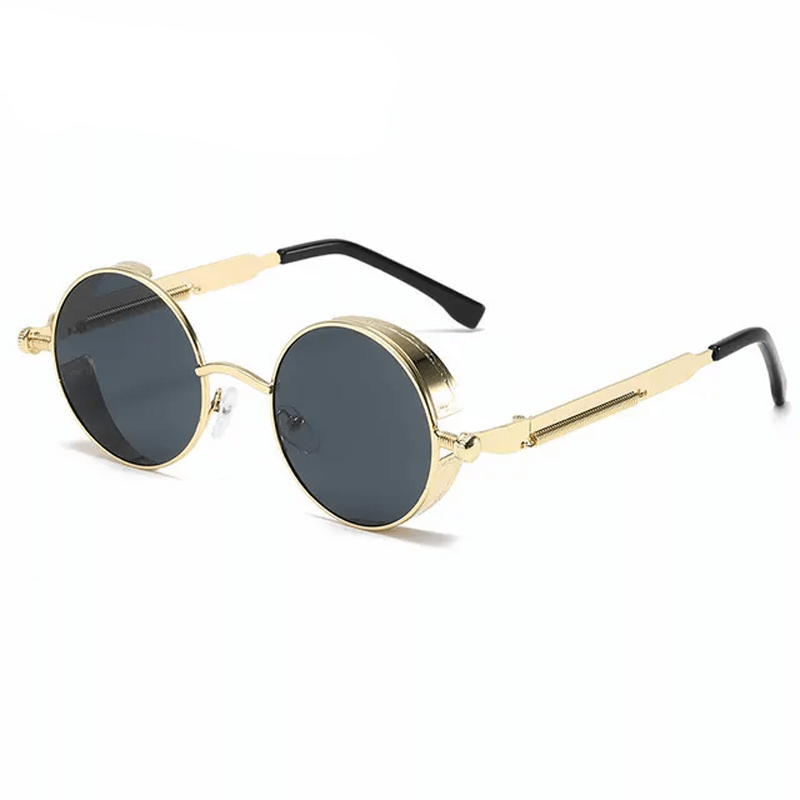 Metalowe okulary przeciwsłoneczne w stylu steampunk
