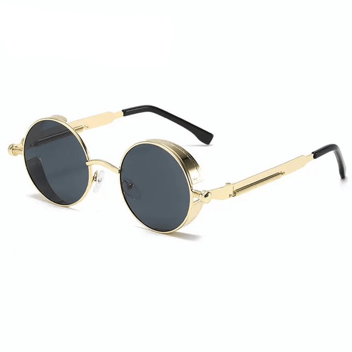Metalowe okulary przeciwsłoneczne w stylu steampunk