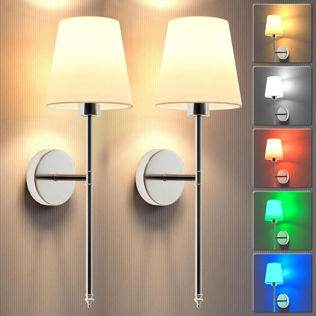 2 Bezprzewodowe Lampy Ścienne - Lampka Ścienna na Baterie