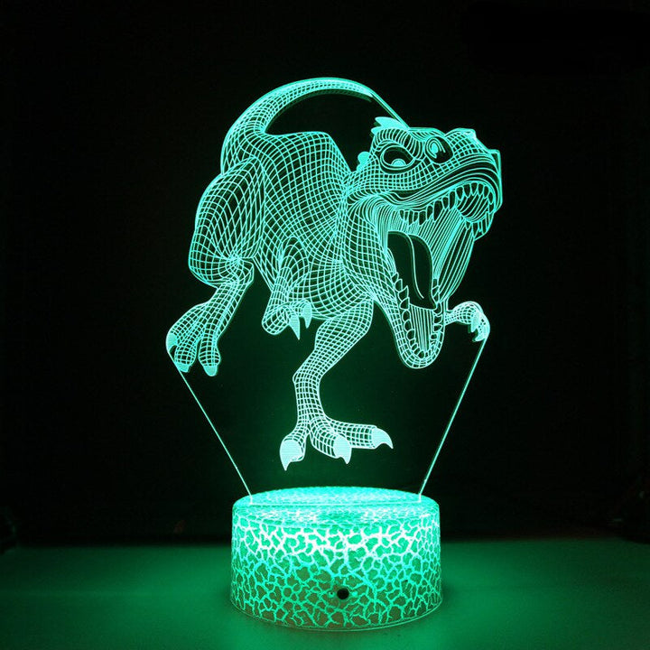 3D LED Lampa Dinozaur