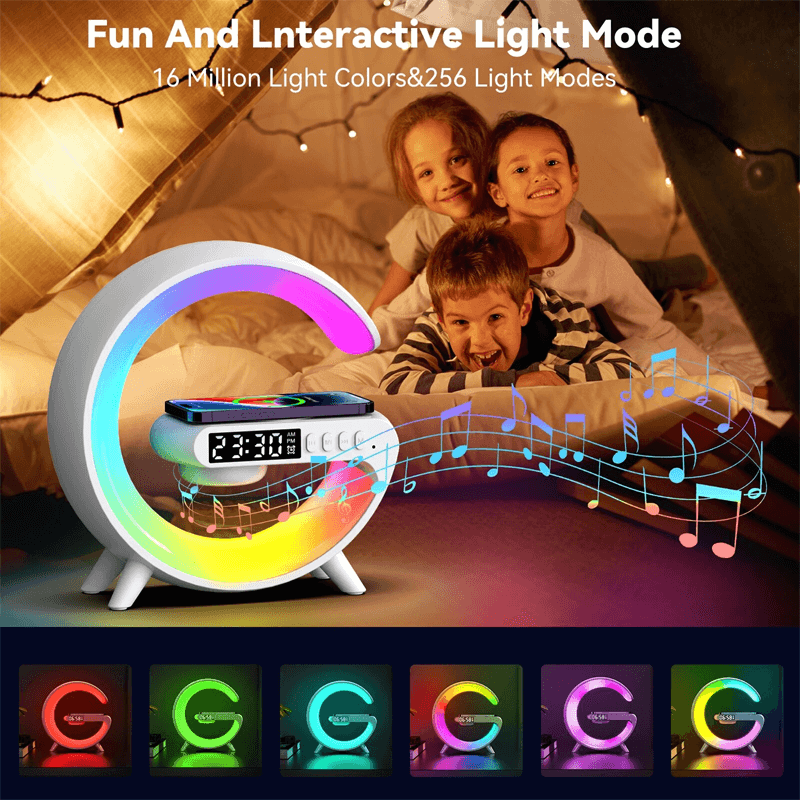 Multifunkcyjna Bezprzewodowa RGB Lampka Nocna z Podstawą Ładującą