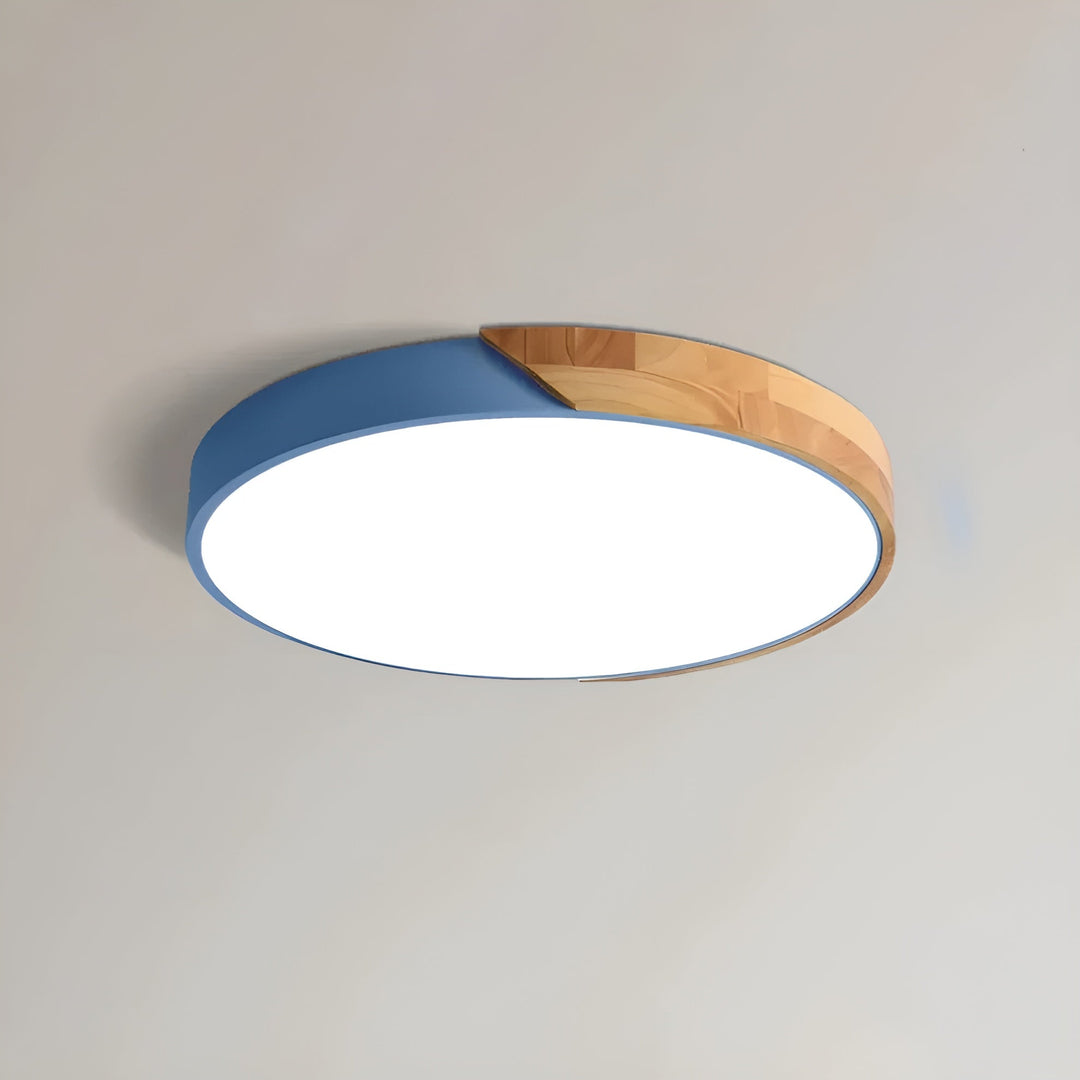 Lampa sufitowa LED z drewna – Skandynawski design | Ciepłe światło do salonu