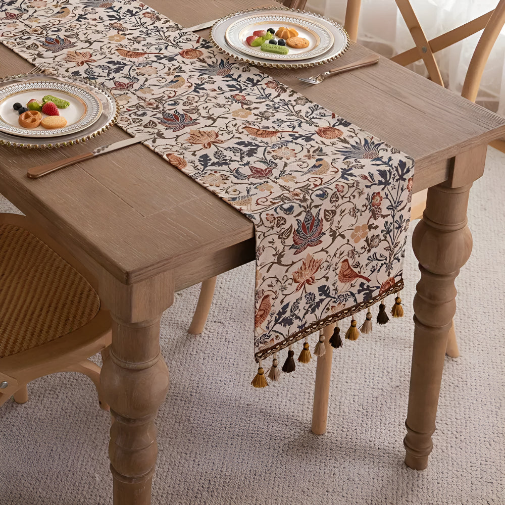 Vintage Kwiatowy &amp; Ptaszy Jacquard Duklopp