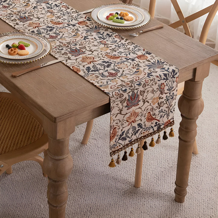 Vintage Kwiatowy &amp; Ptaszy Jacquard Duklopp