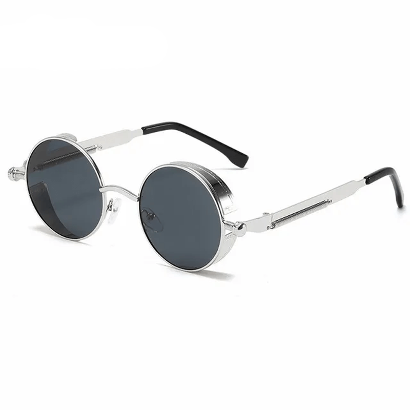 Metalowe okulary przeciwsłoneczne w stylu steampunk