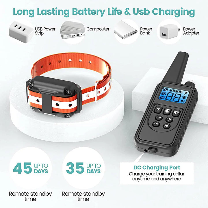 800M Ładowalny Elektroniczny Obroża Szkoleniowa dla Psów