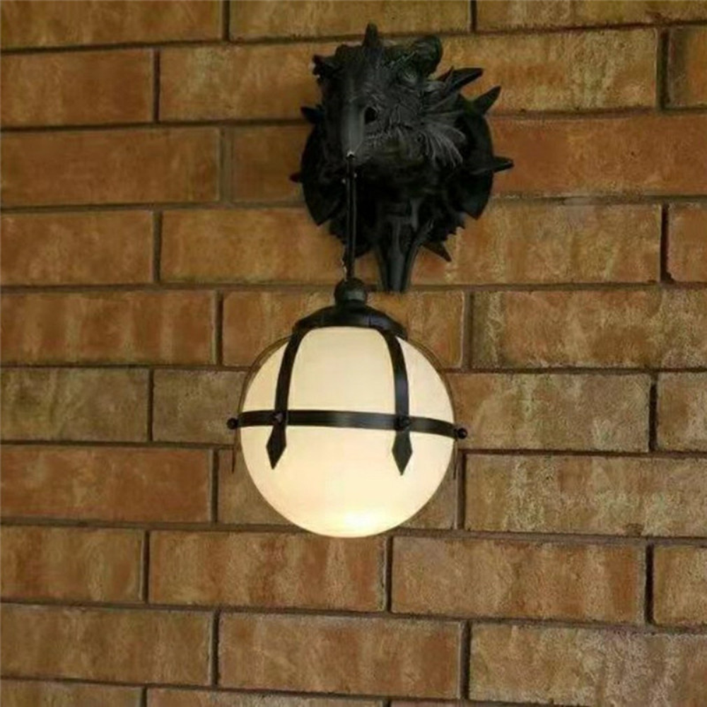 Lampa wisząca Royallure z głową smoka - 18 cm Unikalna dekoracja fantazyjna