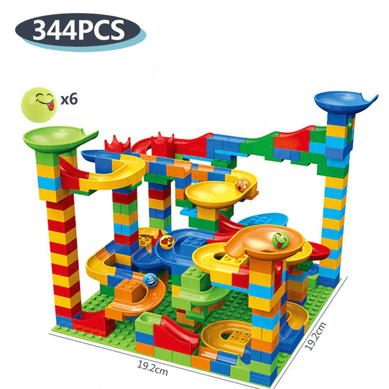 Marble Run Klocki – Kreatywny Labirynt z Zjeżdżalnią i Torami dla Dzieci – Edukacyjna Zabawa dla Rozwiązywania Problemów i Fantazji