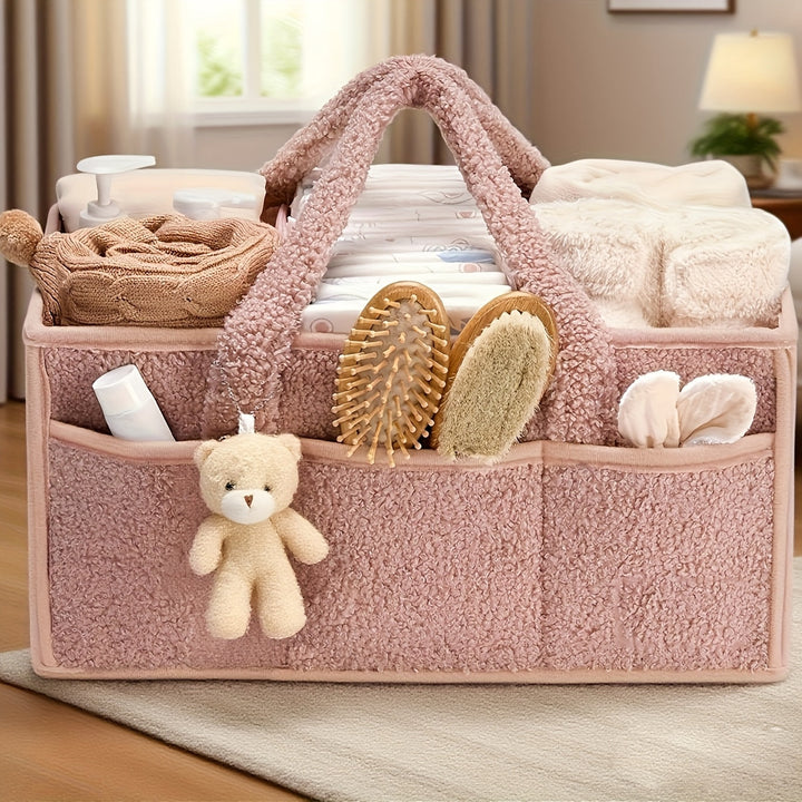 Torba na pieluchy dla niemowląt – Przenośna skrzynka na chusteczki nawilżane, zabawki i akcesoria do pielęgnacji