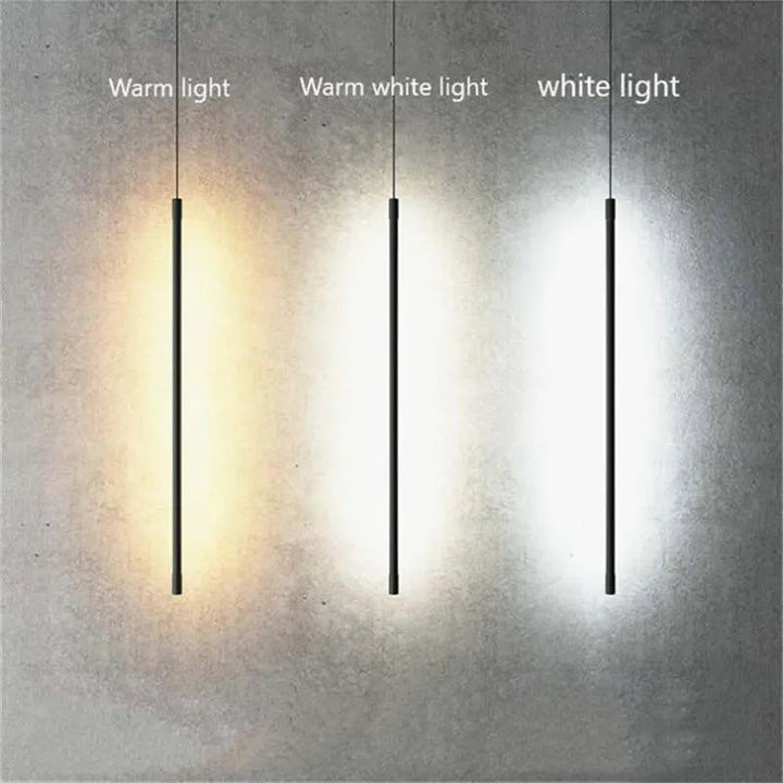 Lampa Wisząca Slim Czarny Metal Lampa Nocna