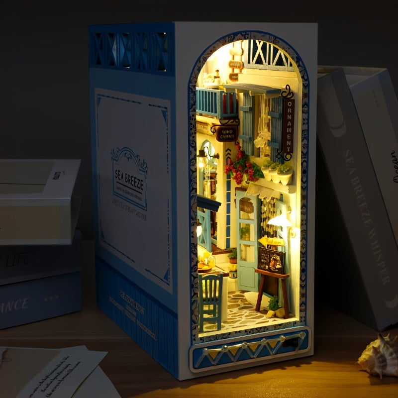 Ręcznie Robiona 3D Układanka Drewniana – Miniaturowy Domek inspirowany Morzem