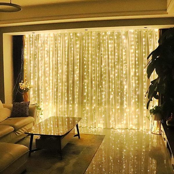 Elegancka LED Zasłona Świąteczna – zdalnie sterowana z timerem i 8 trybami świetlnymi
