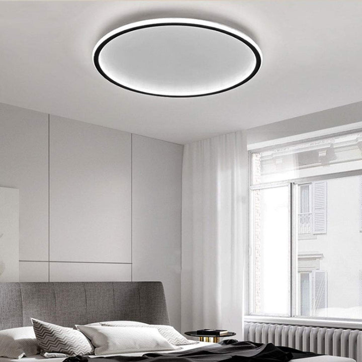 Ultra-cienka nowoczesna lampa sufitowa | LED do niskich sufitów | Okrągła i ściemniana