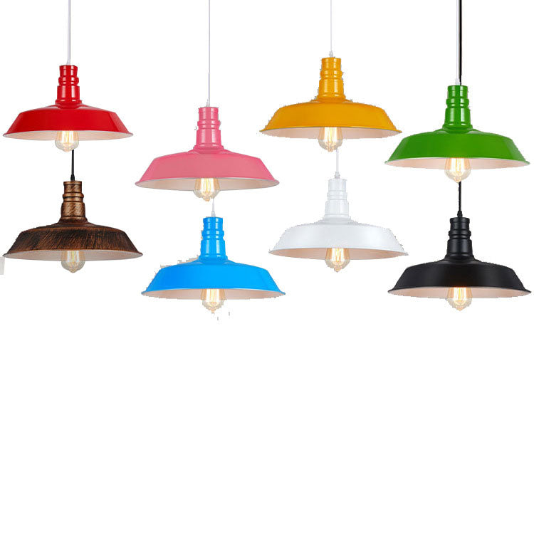 Nowoczesna industrialna lampa sufitowa z okrągłego żelaza
