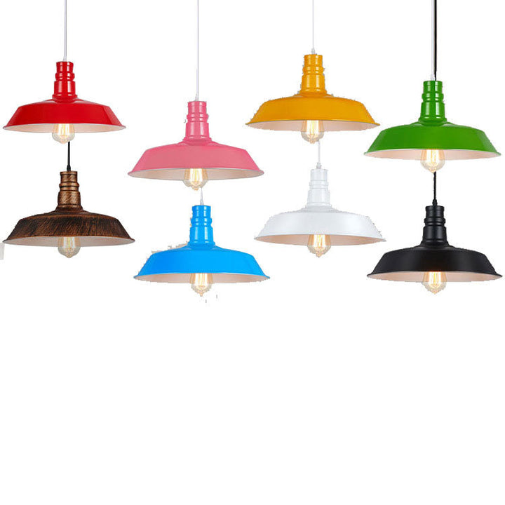 Nowoczesna industrialna lampa sufitowa z okrągłego żelaza