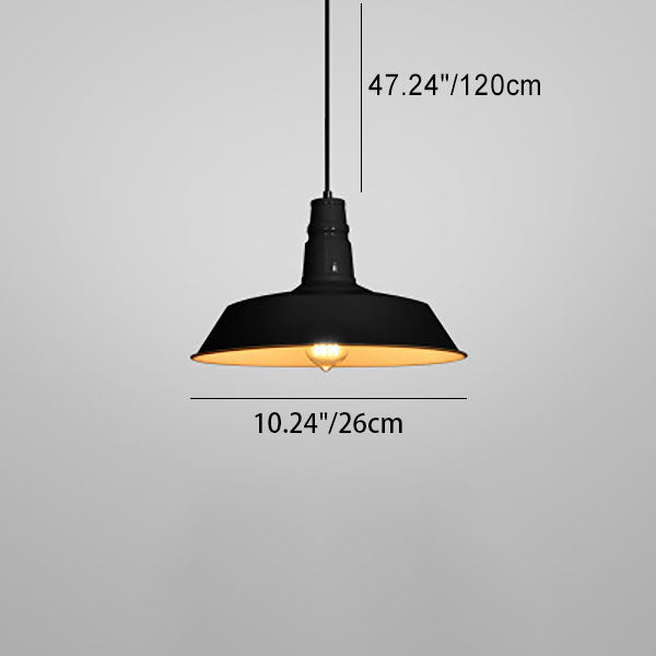 Nowoczesna industrialna lampa sufitowa z okrągłego żelaza
