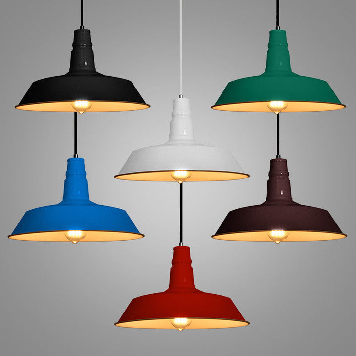 Nowoczesna industrialna lampa sufitowa z okrągłego żelaza
