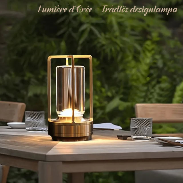 Lumière d'Orée – Bezprzewodowa lampa designerska z kryształu i metalu